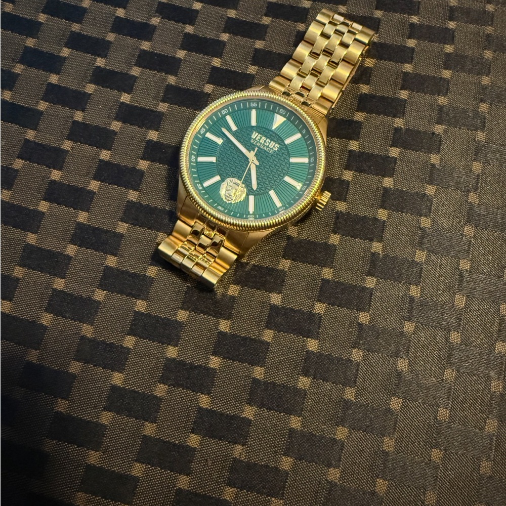Versace Gold and Teal Men's Watch